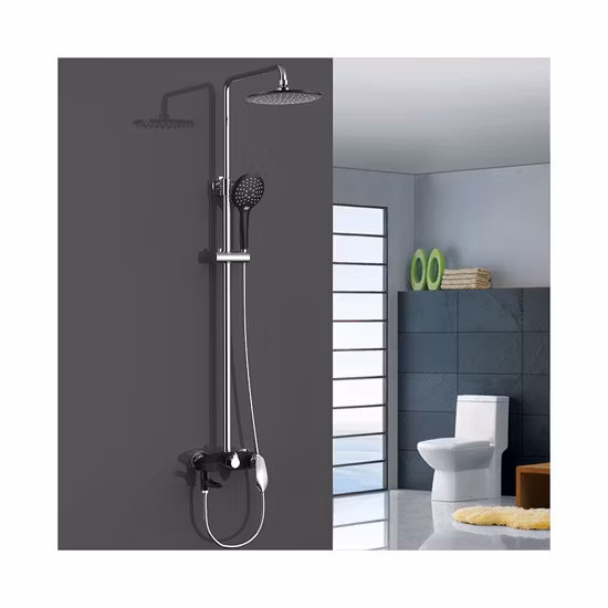 Chine Fabricants de douches en gros Sanitaires Robinet de baignoire Pomme de douche ronde 3 fonctions Robinet de douche Mélangeur de douche en laiton Ensemble de douche de salle de bain